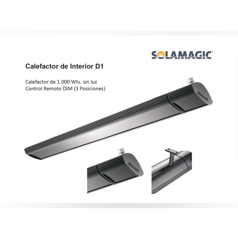 SENFAECO CALEFACTOR INFRARROJOS  SOLAMAGIC D1 CONTROL REMOTO DIM SIN LUZ - imagen 2
